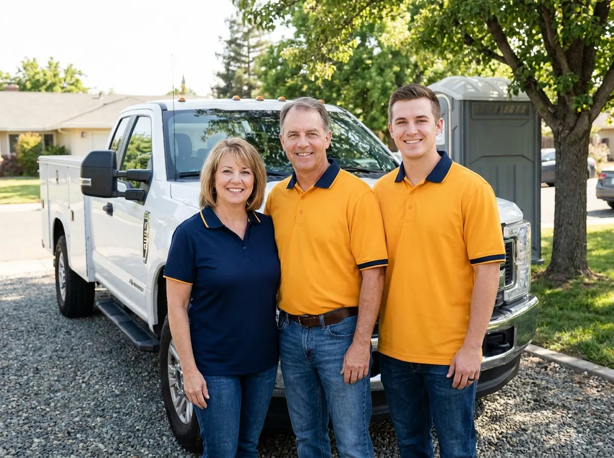 The SkyCore Restrooms Services team — portable toilet supplier in Sacramento, CA
